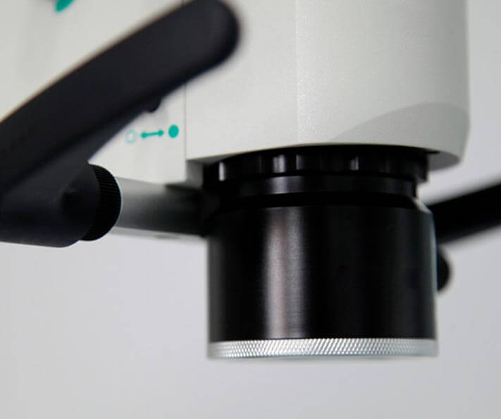 Objective lens closeup