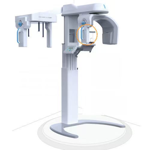PointNix Point 800S HD 3D Plus product render with orange circle highlighting the detachable CT sensor module for the 2-in-1 to 3-in-1 upgrade path