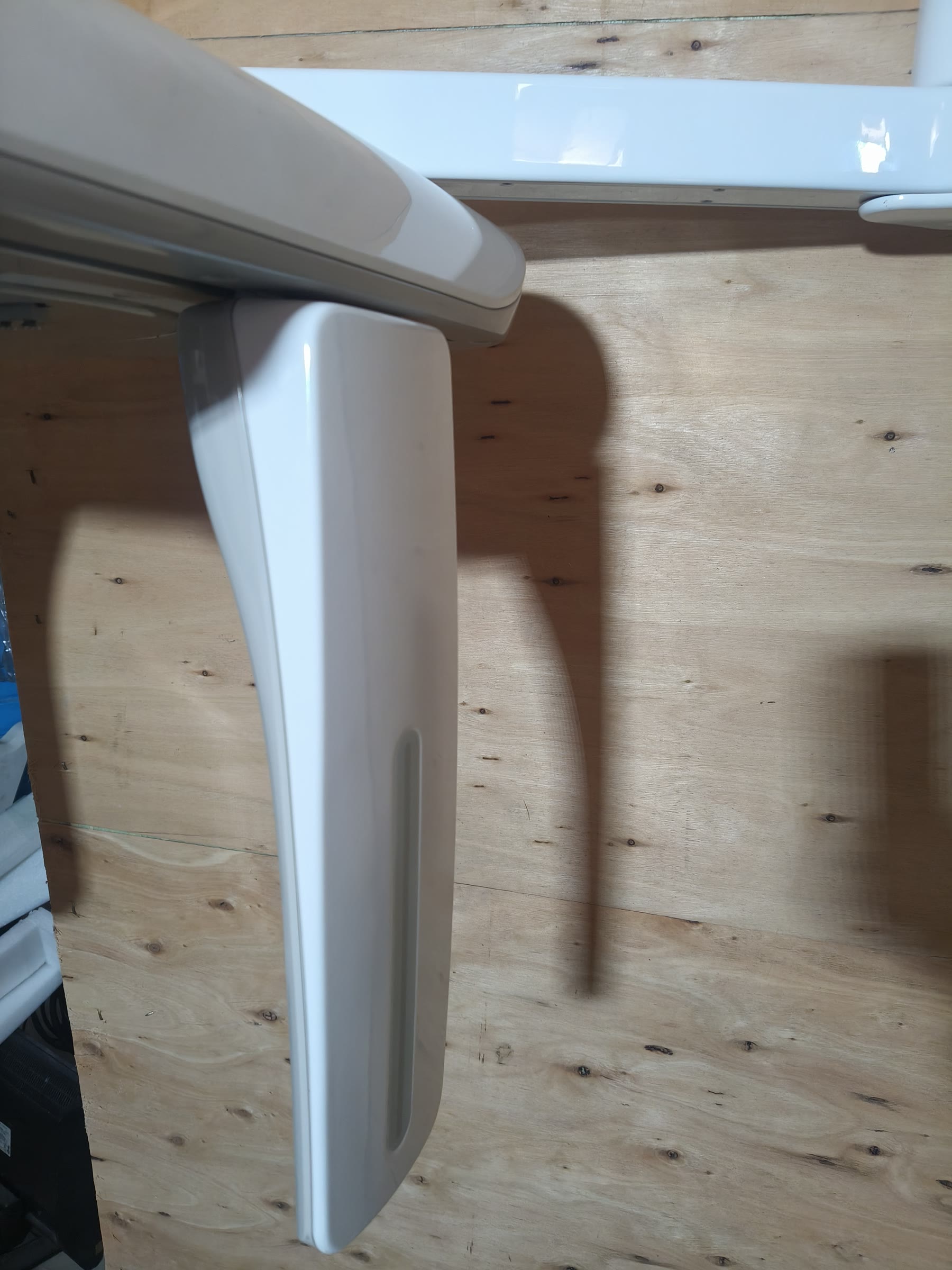 Vatech PAX-400C cephalometric sensor arm detail from below showing detector housing